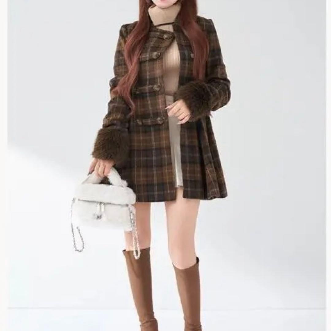 ダーリッチ ケープチェックナポレオンコート