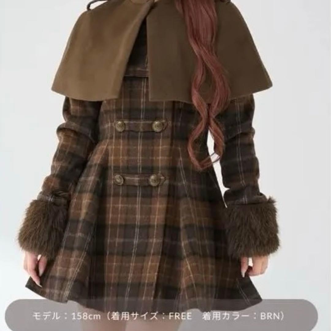 ダーリッチ ケープチェックナポレオンコート