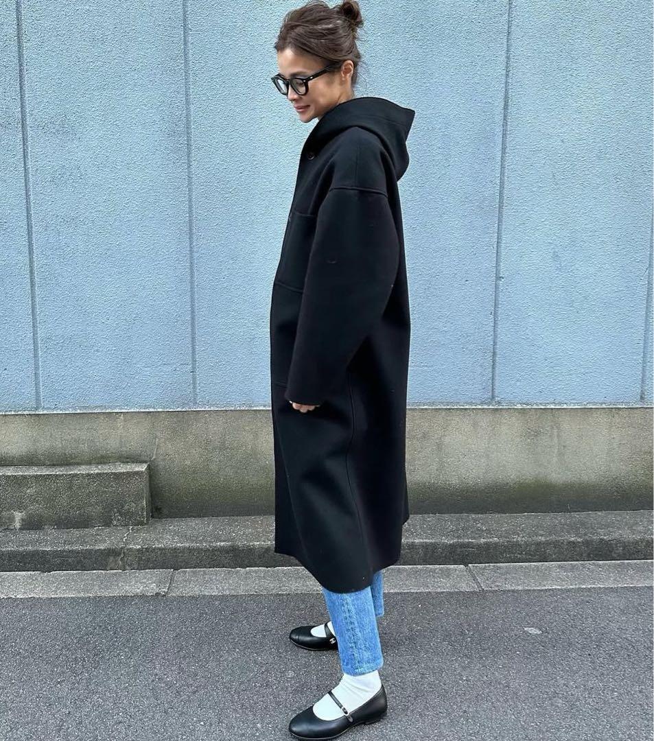 HYKE フーデッドロングコート サイズ2