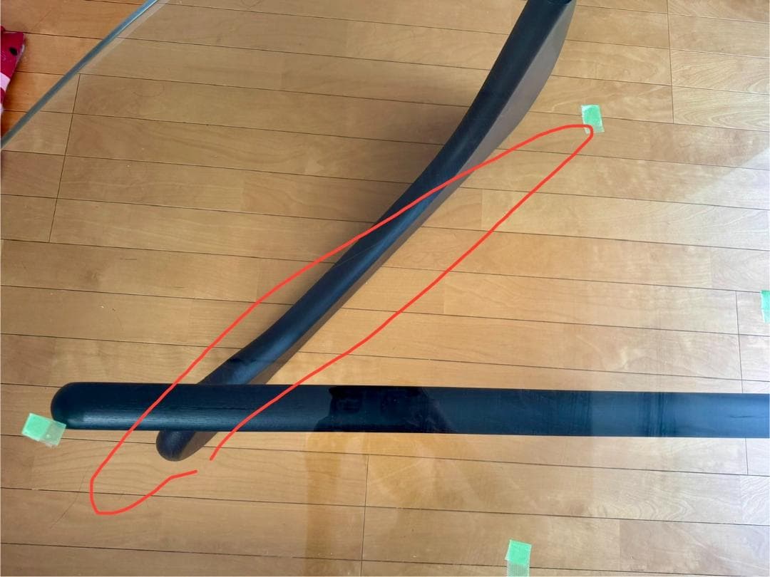 【pippa】イサムノグチ　リプロダクト品　ガラステーブル　Lサイズ　黒