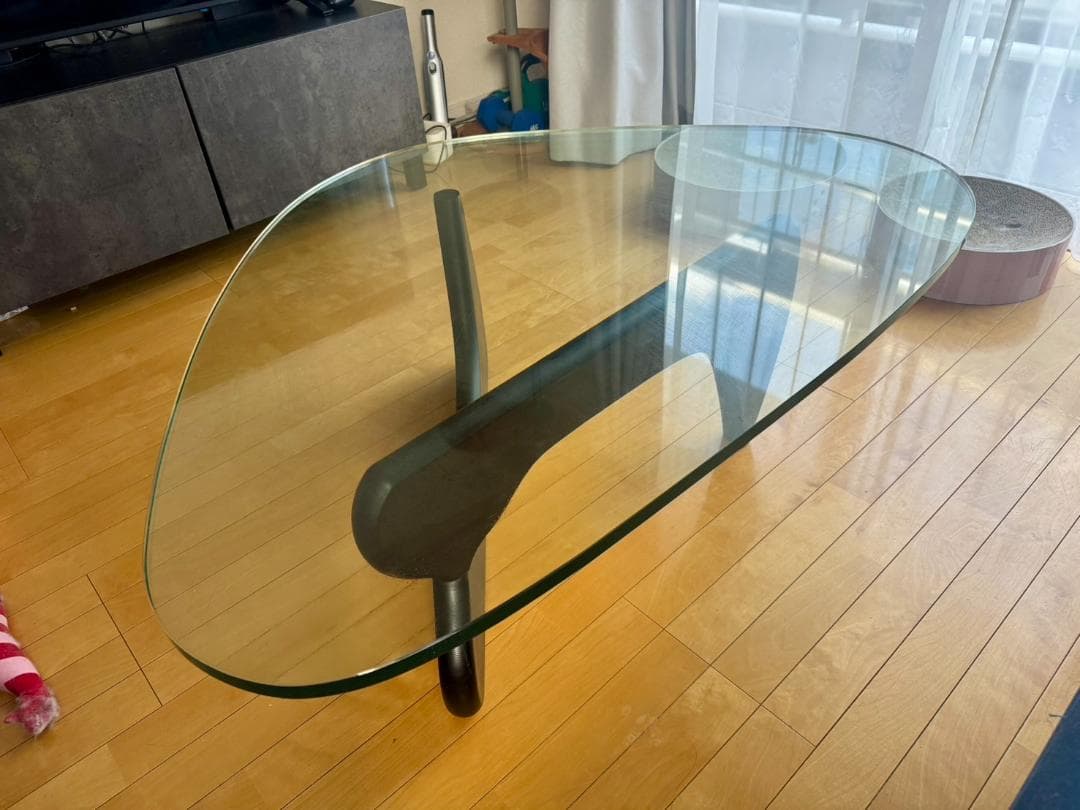 【pippa】イサムノグチ　リプロダクト品　ガラステーブル　Lサイズ　黒