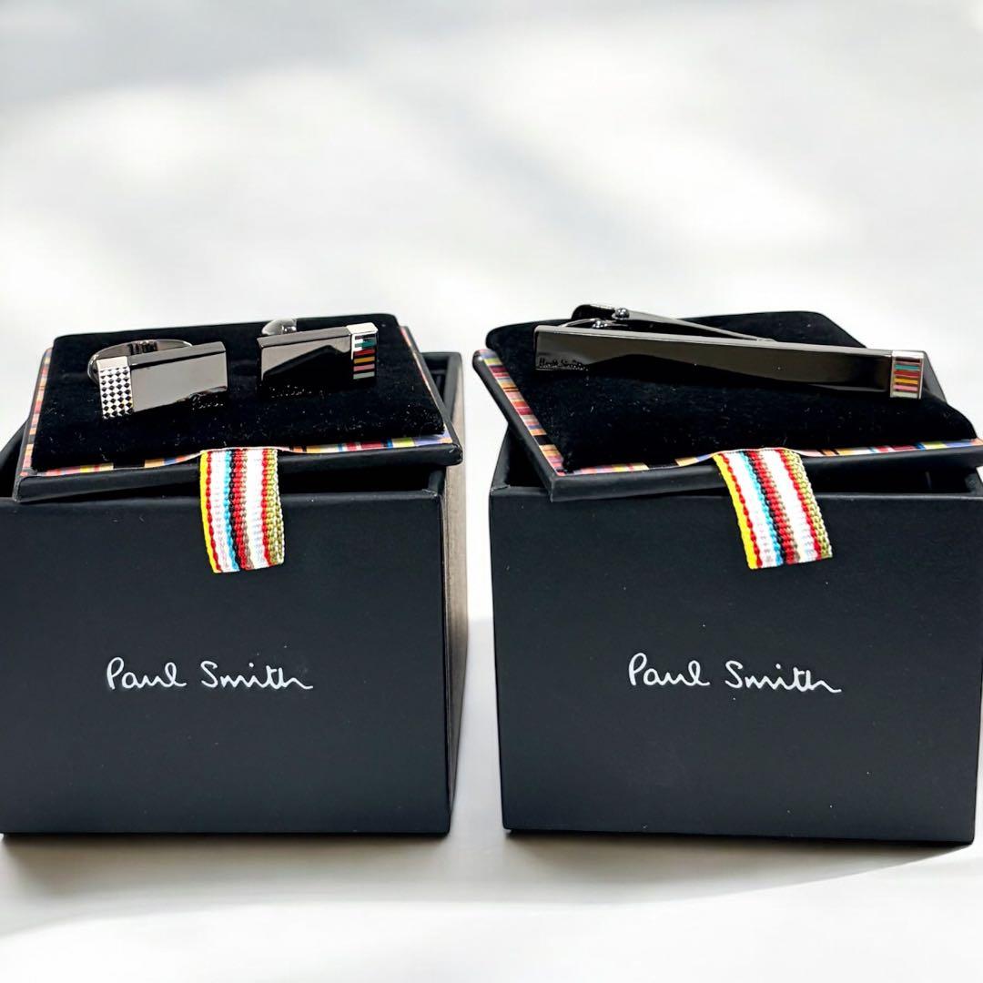 ポールスミス　Paul Smith ストライプ　カフス　ネクタイピン　セット