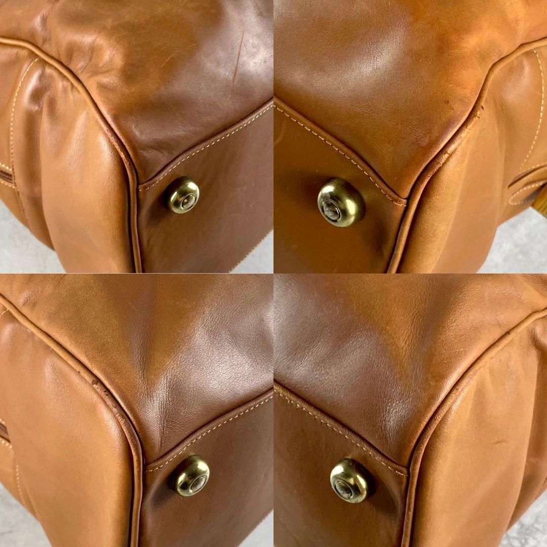 オールドコーチ　ボストンバッグ　ショルダー　2way レザー　ブラウン　USA製