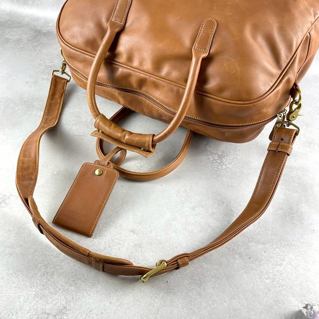 オールドコーチ　ボストンバッグ　ショルダー　2way レザー　ブラウン　USA製