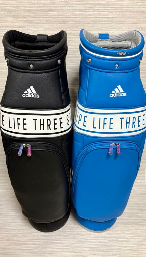 adidas Three Stripe Life キャディバッグ　黒