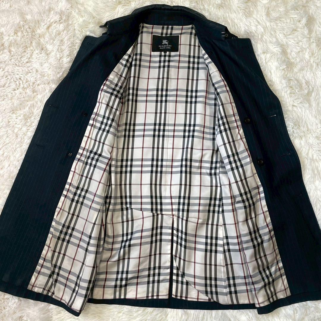 BARBERRY BLACKLABEL トレンチコート ストライプ ノバチェック