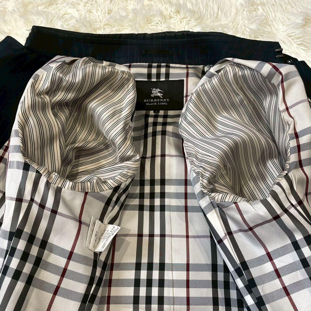 BARBERRY BLACKLABEL トレンチコート ストライプ ノバチェック