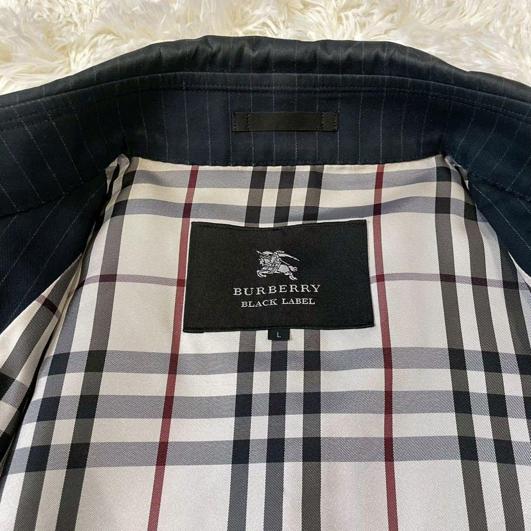 BARBERRY BLACKLABEL トレンチコート ストライプ ノバチェック