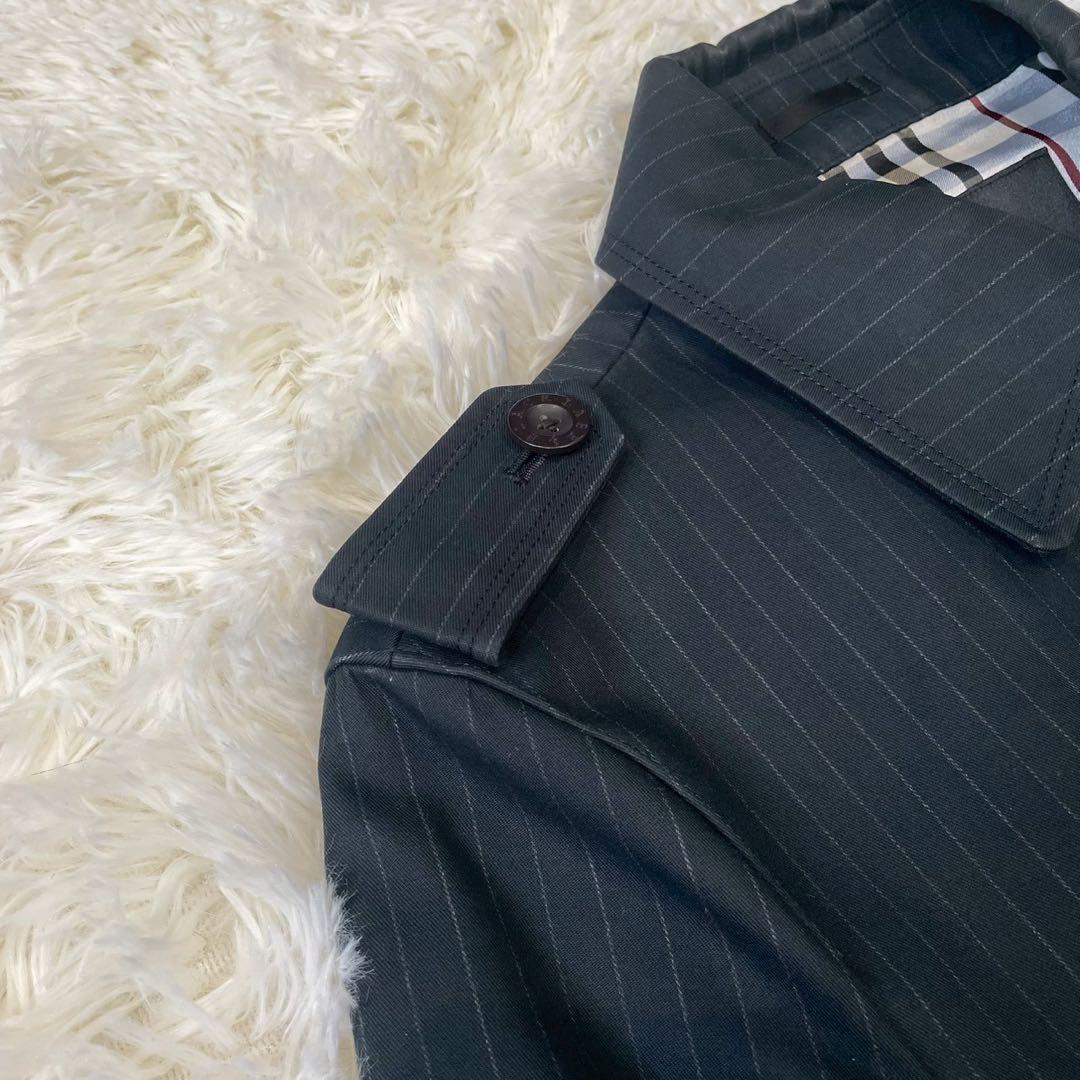 BARBERRY BLACKLABEL トレンチコート ストライプ ノバチェック