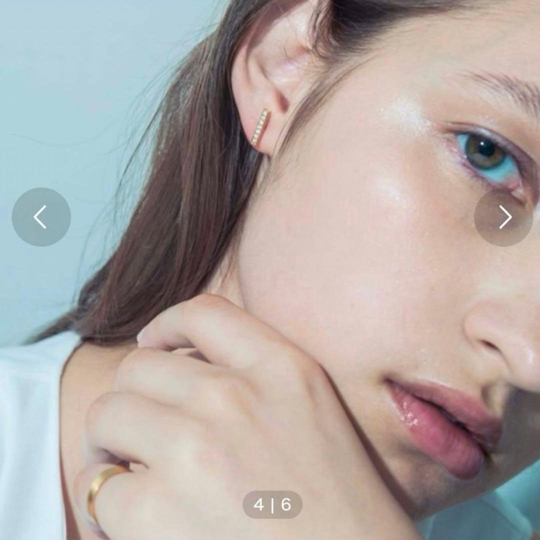 ete ストレートクリアビジュー ピアス