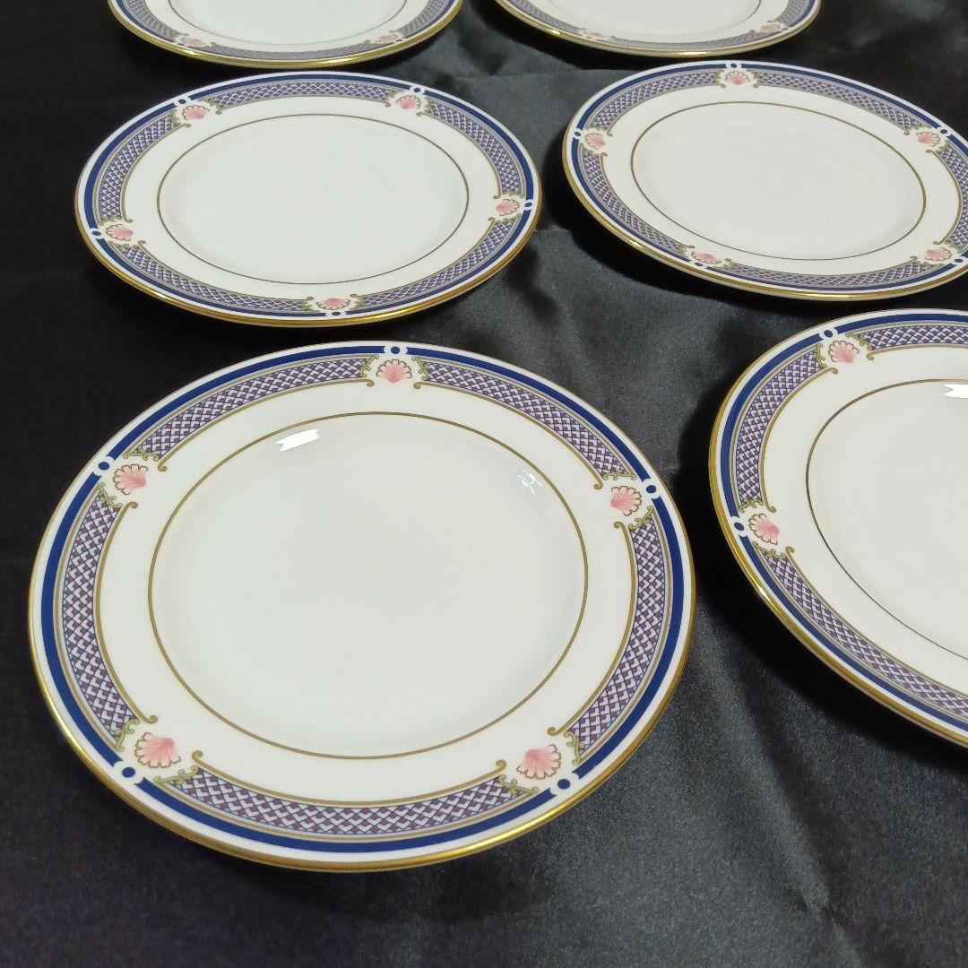 ウェッジウッド ケーキ皿 WAVERLEY  黒壺6枚セット美品