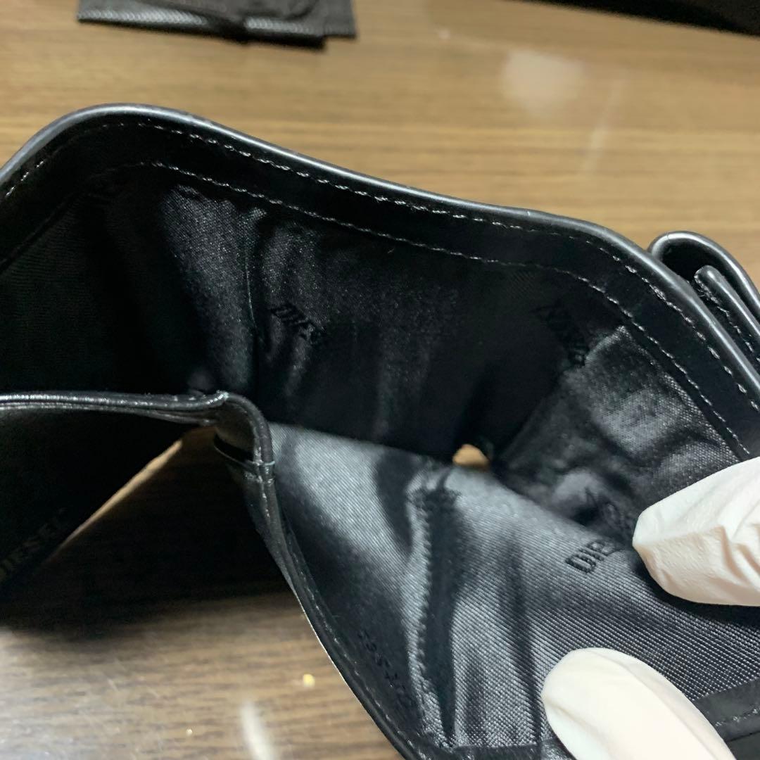 DIESEL ディーゼル　三つ折り財布 黒　箱付き