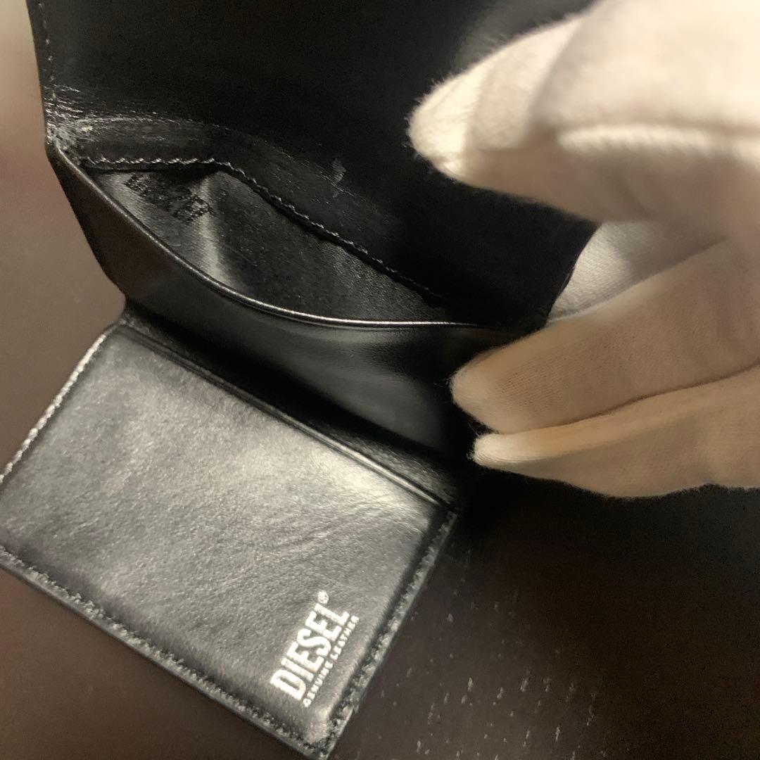 DIESEL ディーゼル　三つ折り財布 黒　箱付き