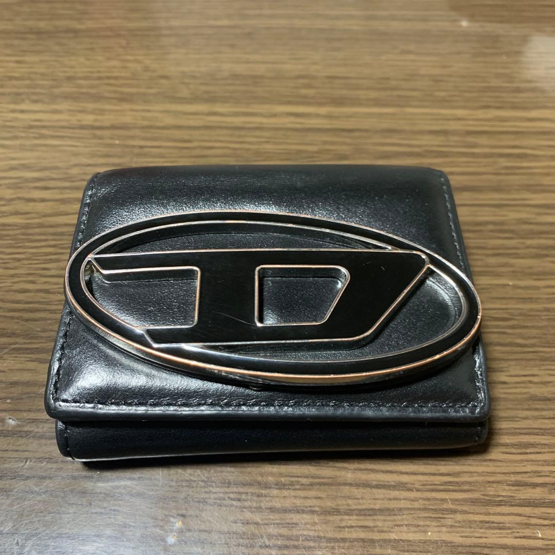 DIESEL ディーゼル　三つ折り財布 黒　箱付き