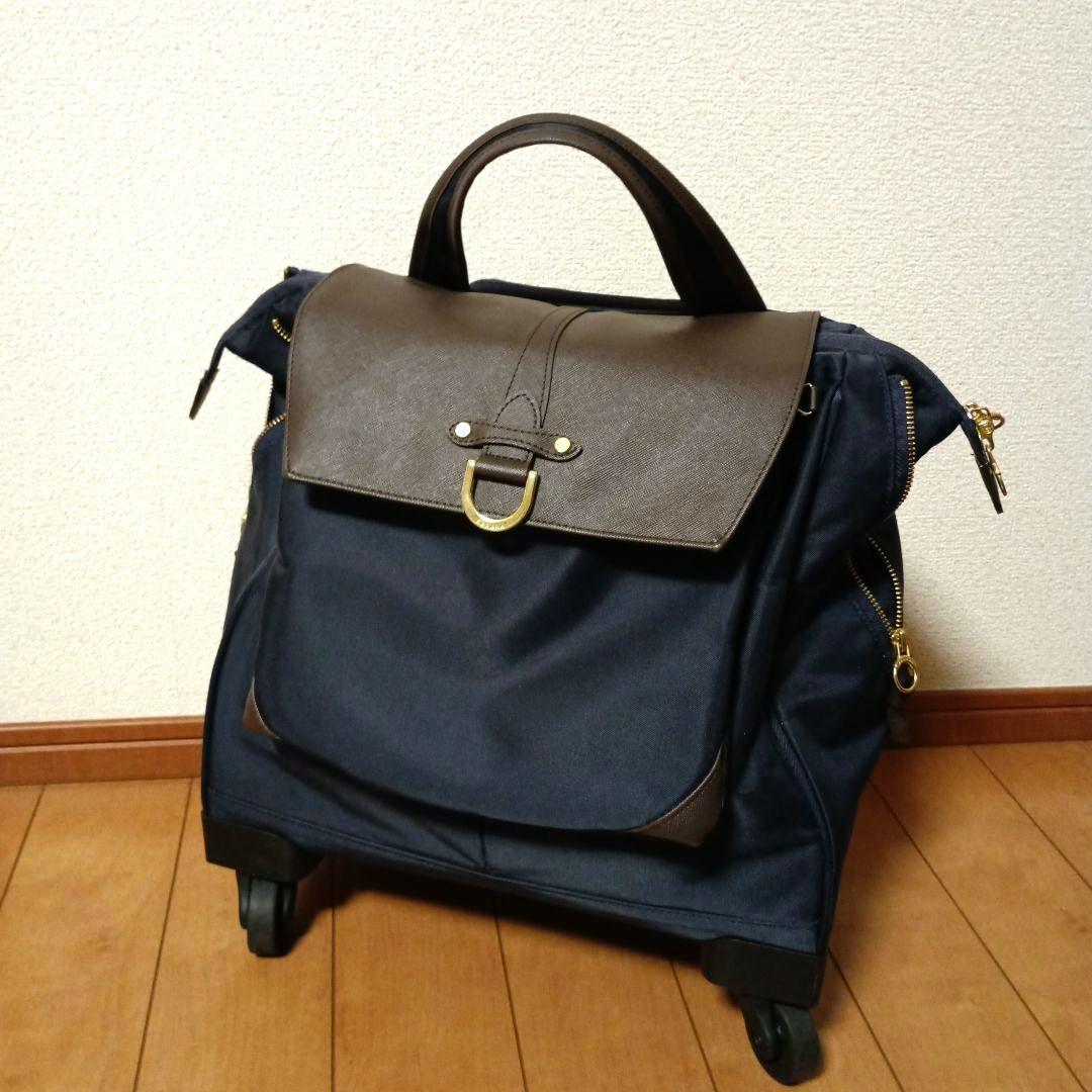 カナナプロジェクト キャリーバッグ ネイビー 軽量 機内持ち込み可 レディース
