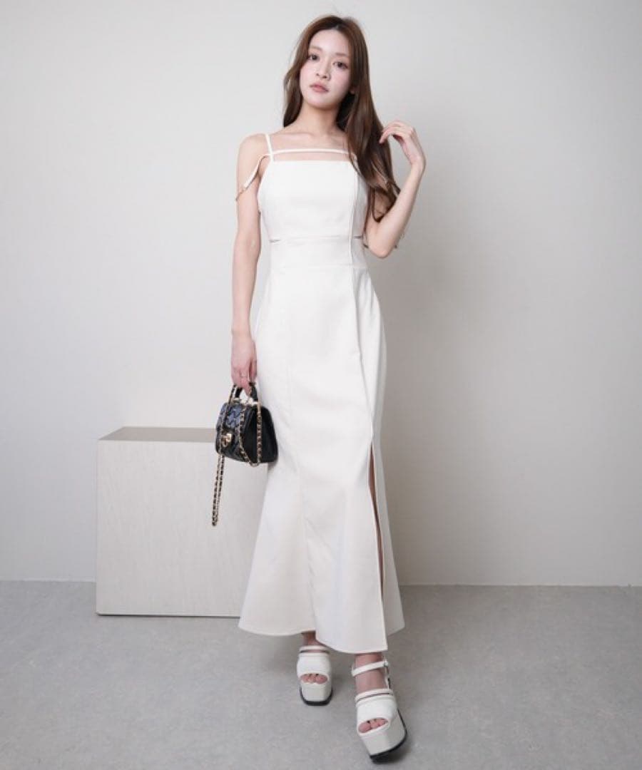 LIPSERVICE サイドシアーマーメイドキャミワンピース