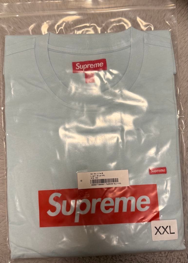 トップス Supreme Small Box L/S Tee XXL Light Blue