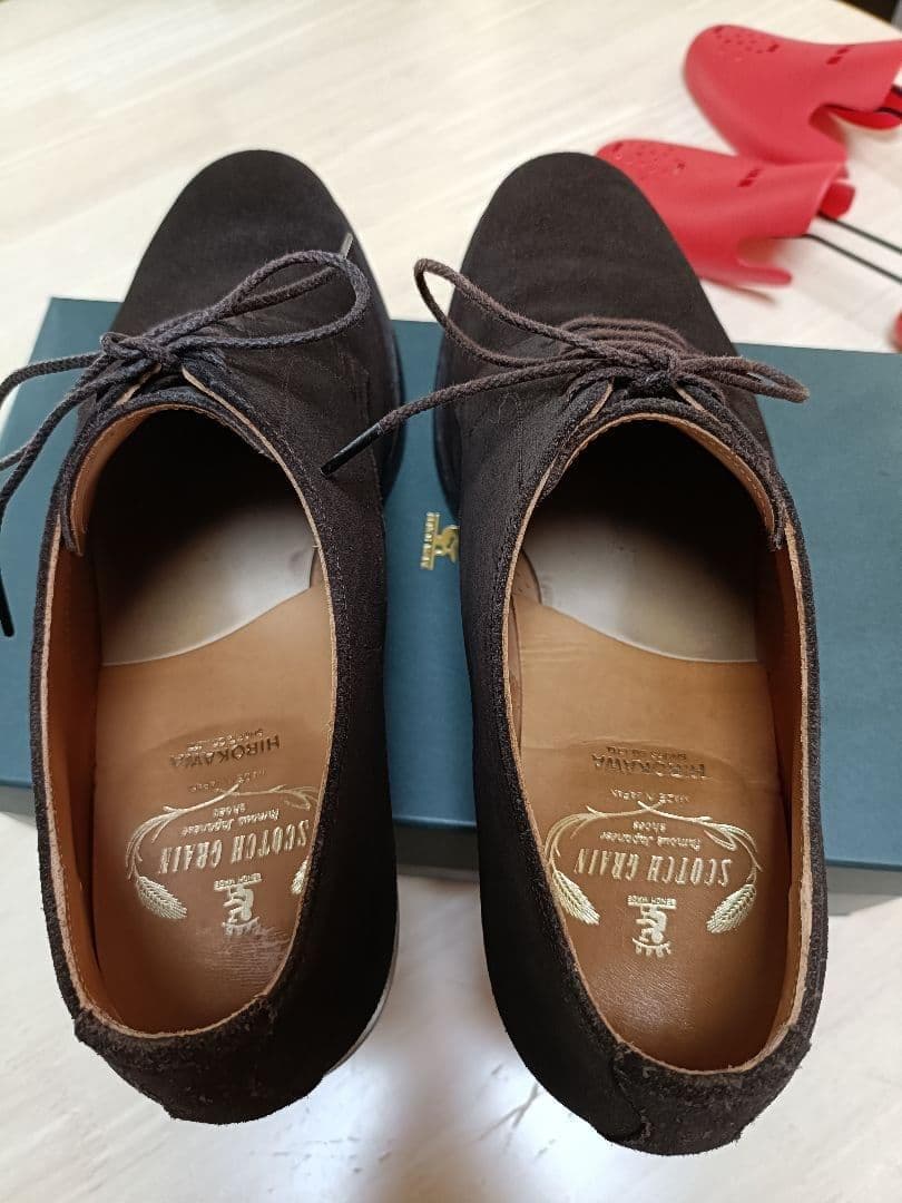 【美品】SCOTCH GRAIN 5394 ブラウンスエード 25.5 EEE