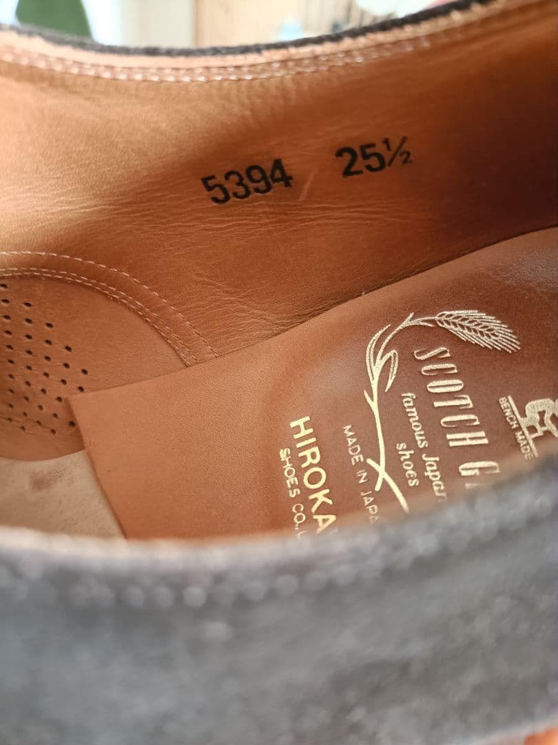 【美品】SCOTCH GRAIN 5394 ブラウンスエード 25.5 EEE
