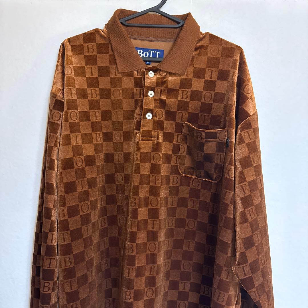 早い者勝ち 美品(新品未使用)BoTT ブラウン チェック柄 ポロシャツ XL