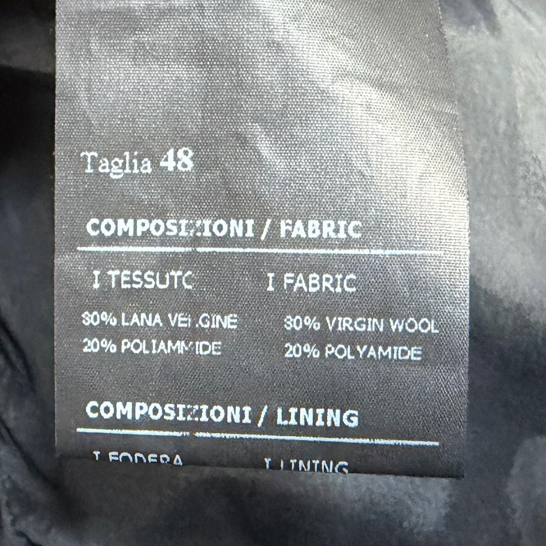 J7112美品 イーヴォ ブリンディジダブルベルテッドコート ダークブラウン48