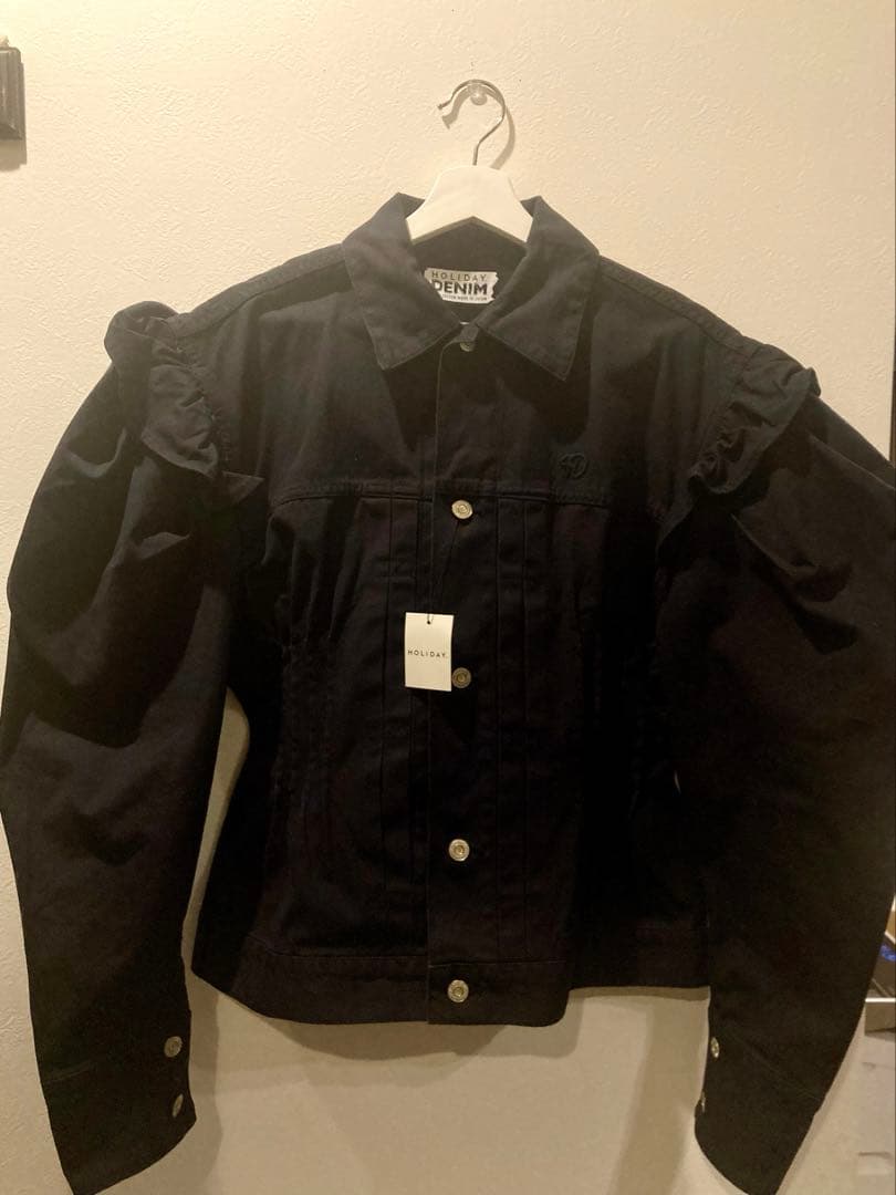 HOLIDAY タグ付き　フリル付きデニムジャケット