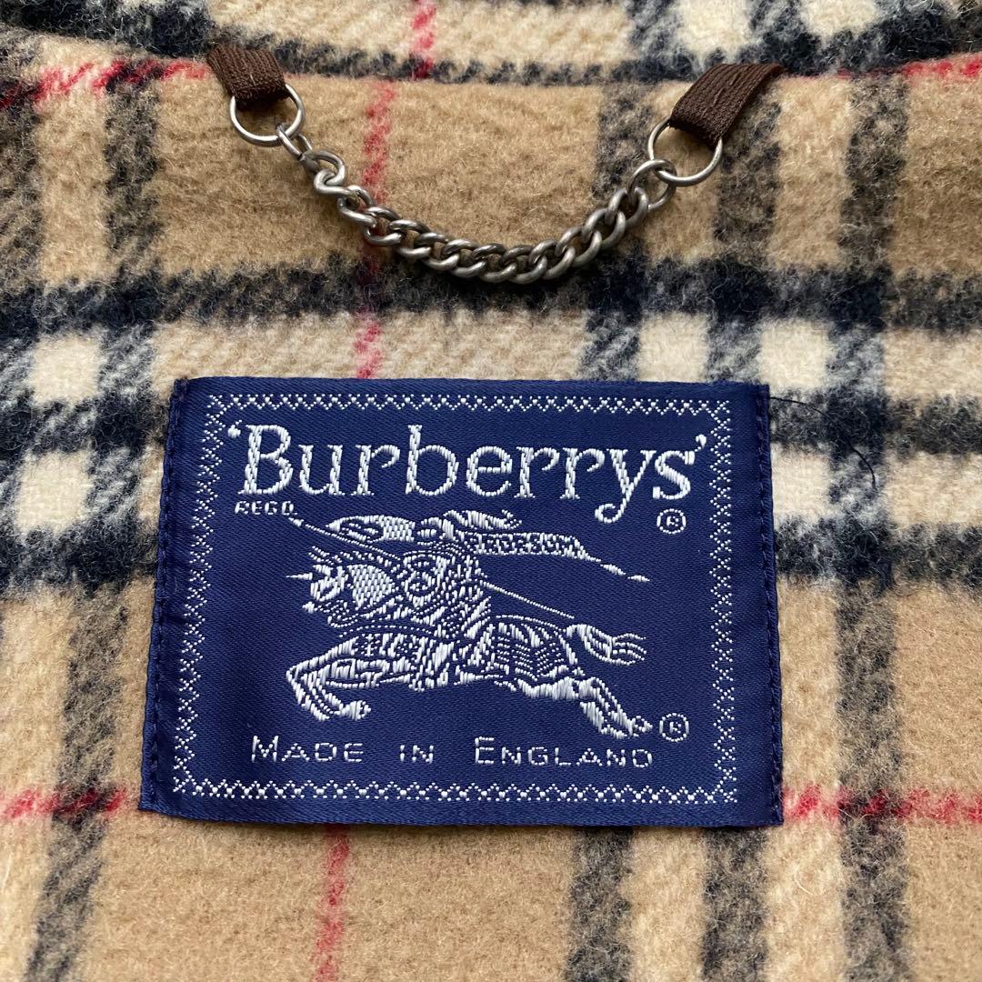 【美品】 バーバリーズ ダッフルコート ノバチェック フーディ キャメル ロング