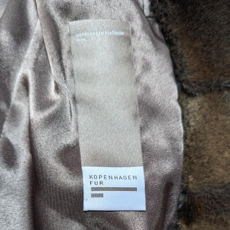 コペンハーゲンファー 毛皮コート ミンク ジャケット シェルボタン ブラウン