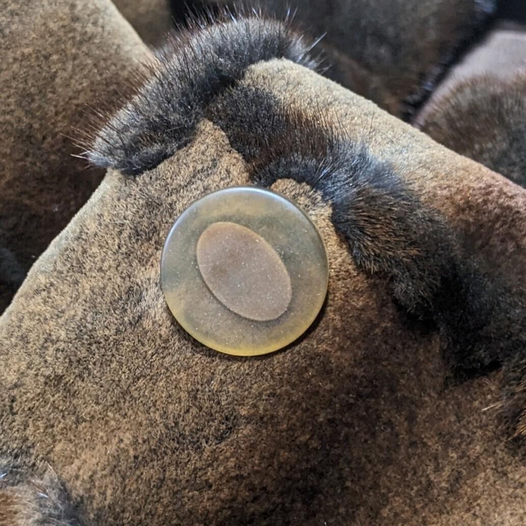 コペンハーゲンファー 毛皮コート ミンク ジャケット シェルボタン ブラウン