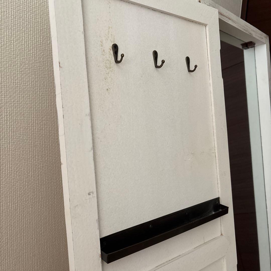 ヴィンテージ風 ホワイト ドアスタンドミラー シャビー 北欧 アンティーク