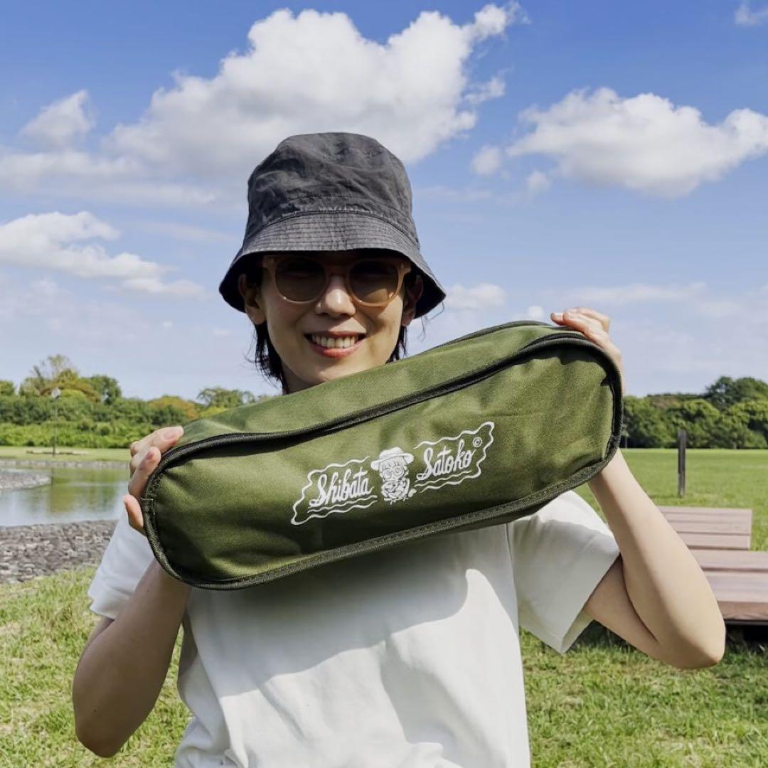 柴田聡子 折りたたみ アウトドアチェア カーキ