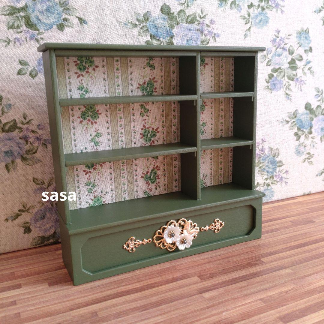 ミニチュア家具　ミニチュア雑貨屋さんの家具セット