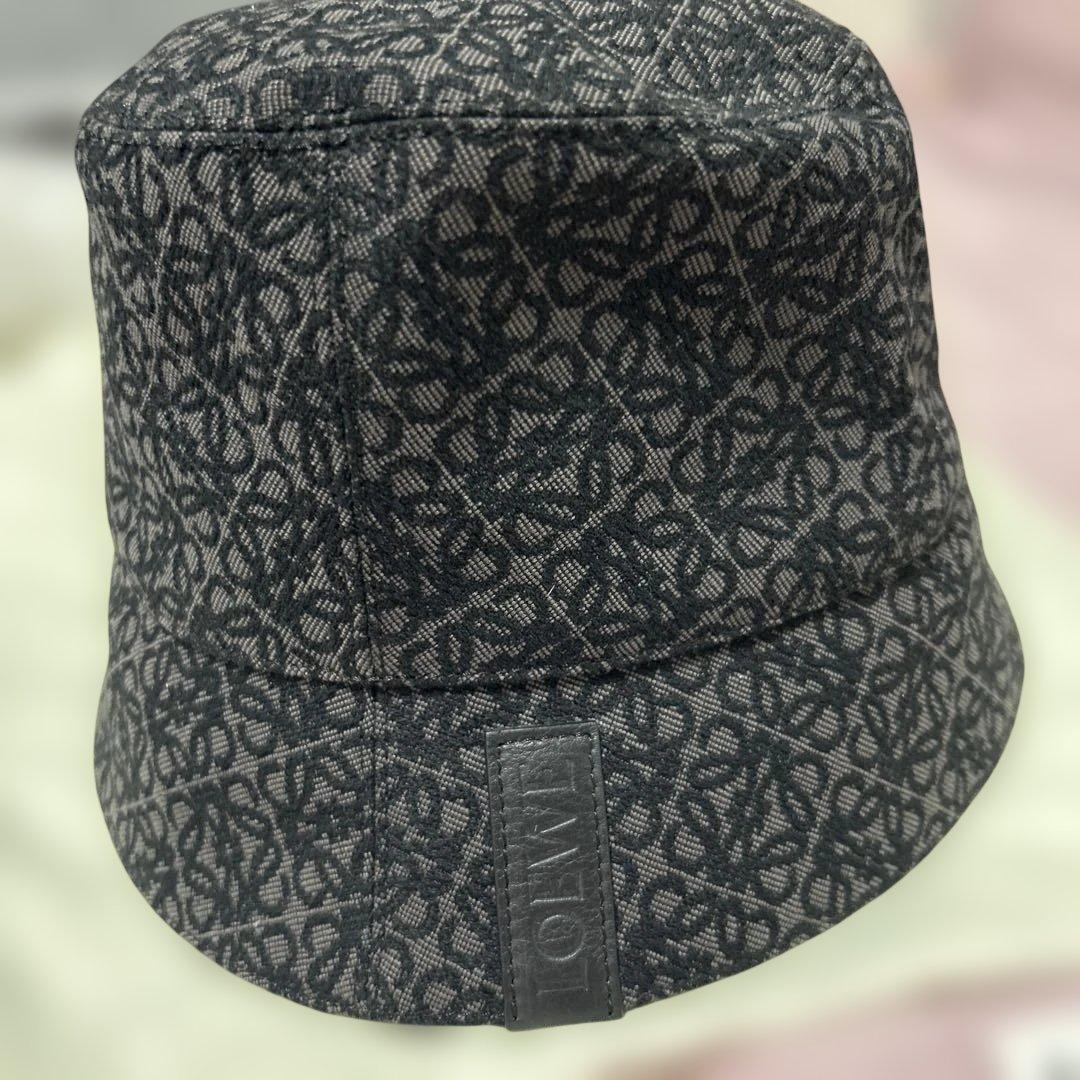 LOEWE ロエベ　リバーシブル　バケットハット アナグラム　黒系　サイズ60