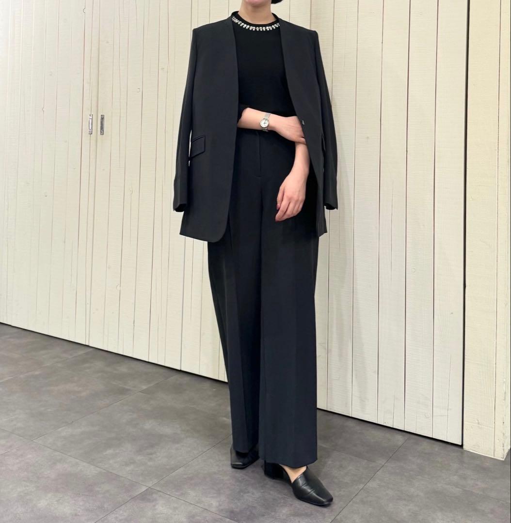 【新品】PLST ハイストレッチトリコット カラーレスジャケット S プラステ