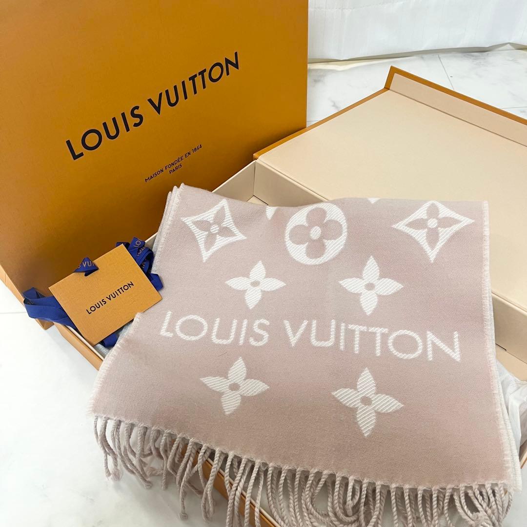 【正規品】ルイヴィトン　マフラー　ベージュローズ