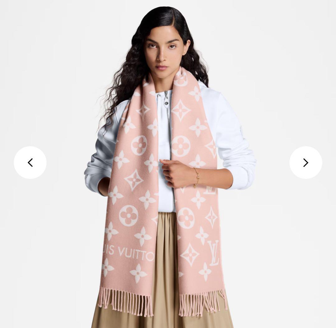 【正規品】ルイヴィトン　マフラー　ベージュローズ