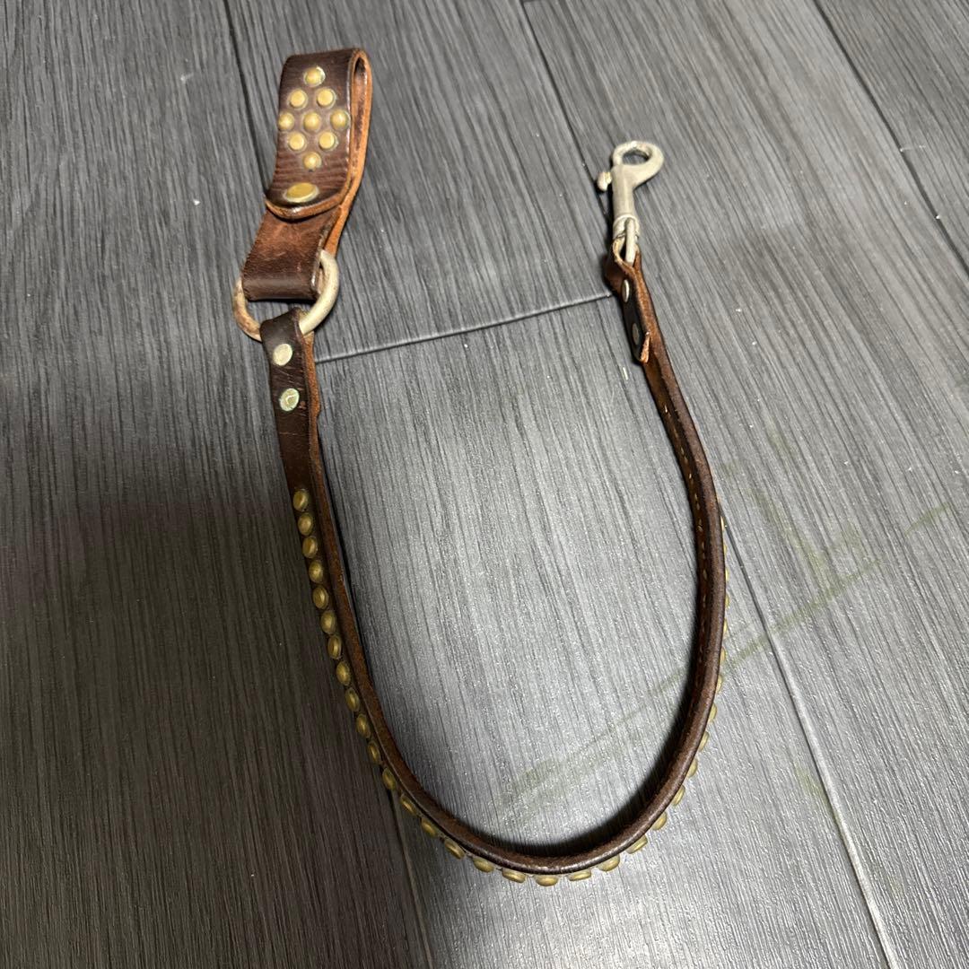 HTC ウォレットチェーン　ベルト　スタッズ　ヴィンテージ　レザーコード