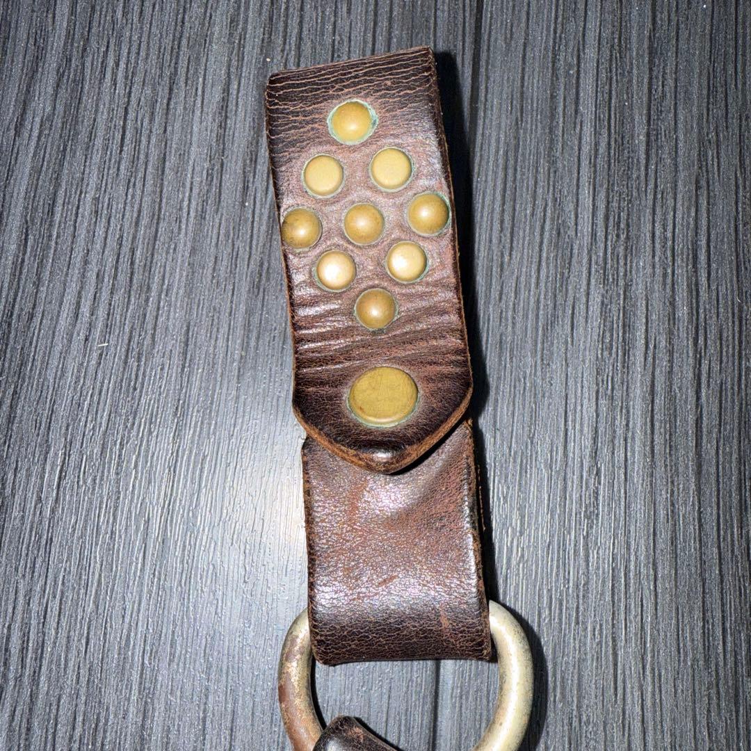 HTC ウォレットチェーン　ベルト　スタッズ　ヴィンテージ　レザーコード