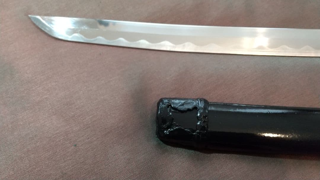 【鐺・責金】模造刀 小太刀 長脇差 模擬刀 軽量アルミ刀身 拵え 鍔 刀