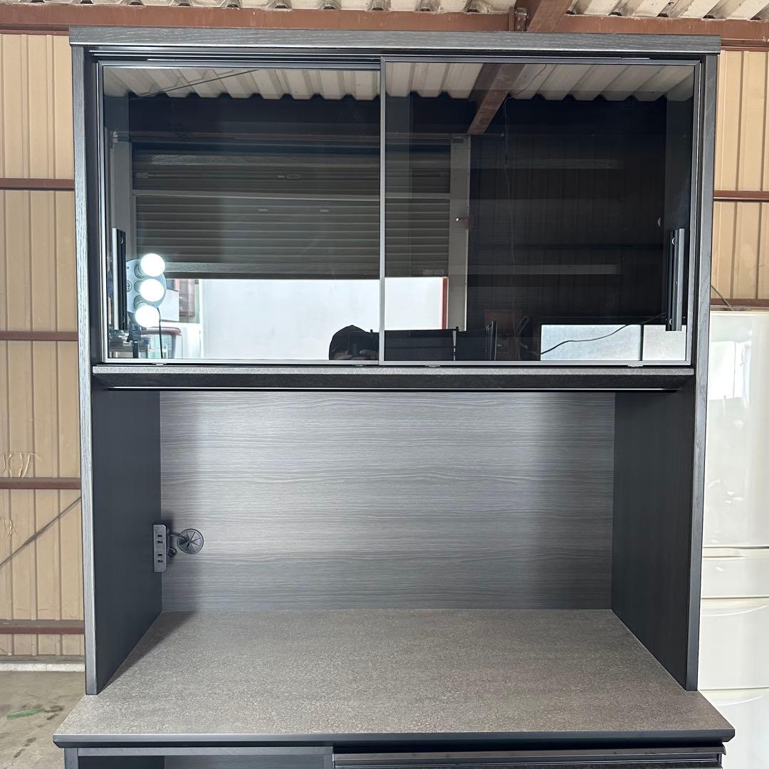 【美品】ニトリ キッチンボード SP201 100KB GY 食器棚