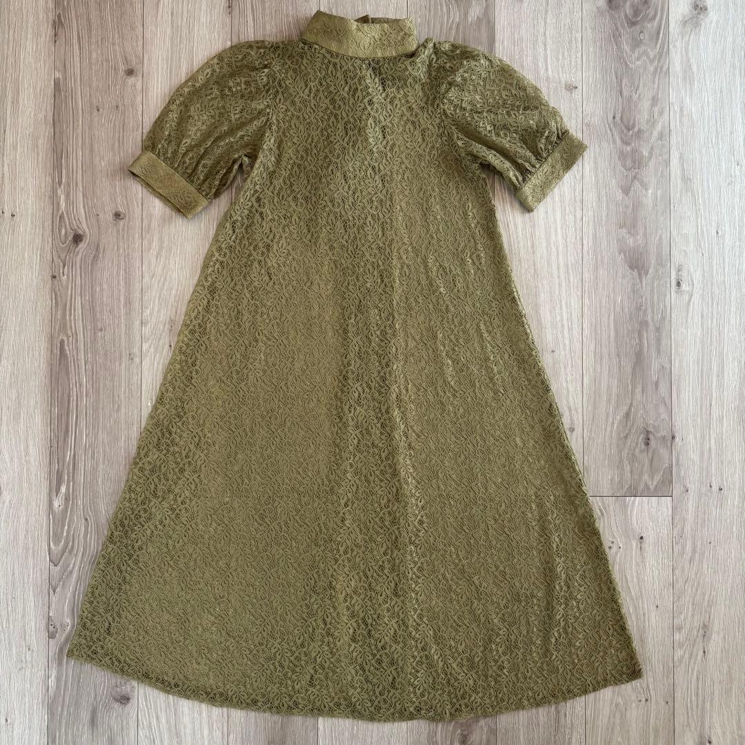 【美品】etoll. エトル 3way レースワンピース ドレス カーキ