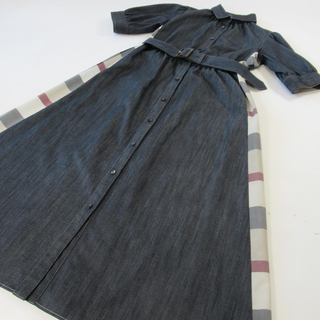 ブルーレーベルクレストブリッジ新品ネイビー デニムドレス / ワンピース 38