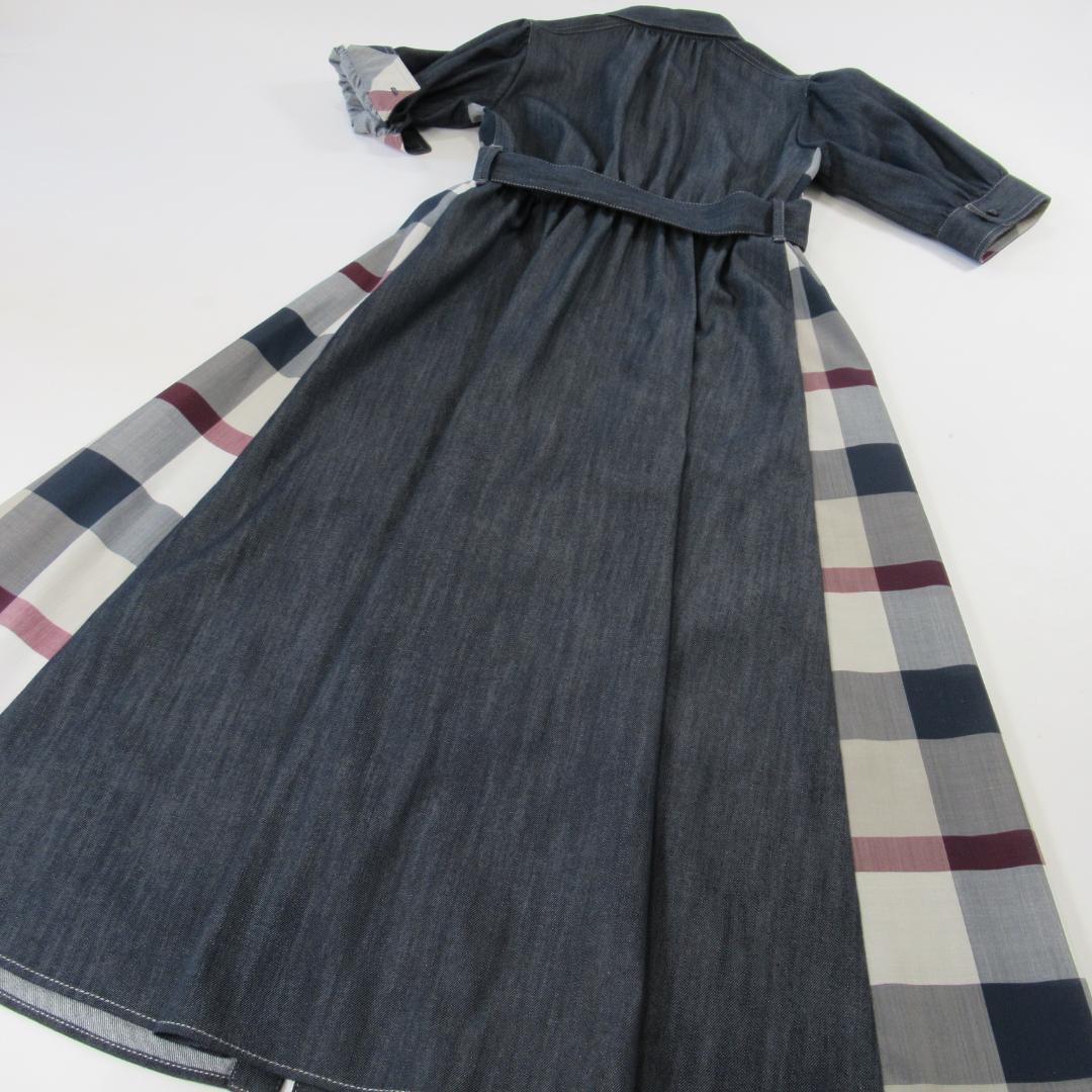 ブルーレーベルクレストブリッジ新品ネイビー デニムドレス / ワンピース 38