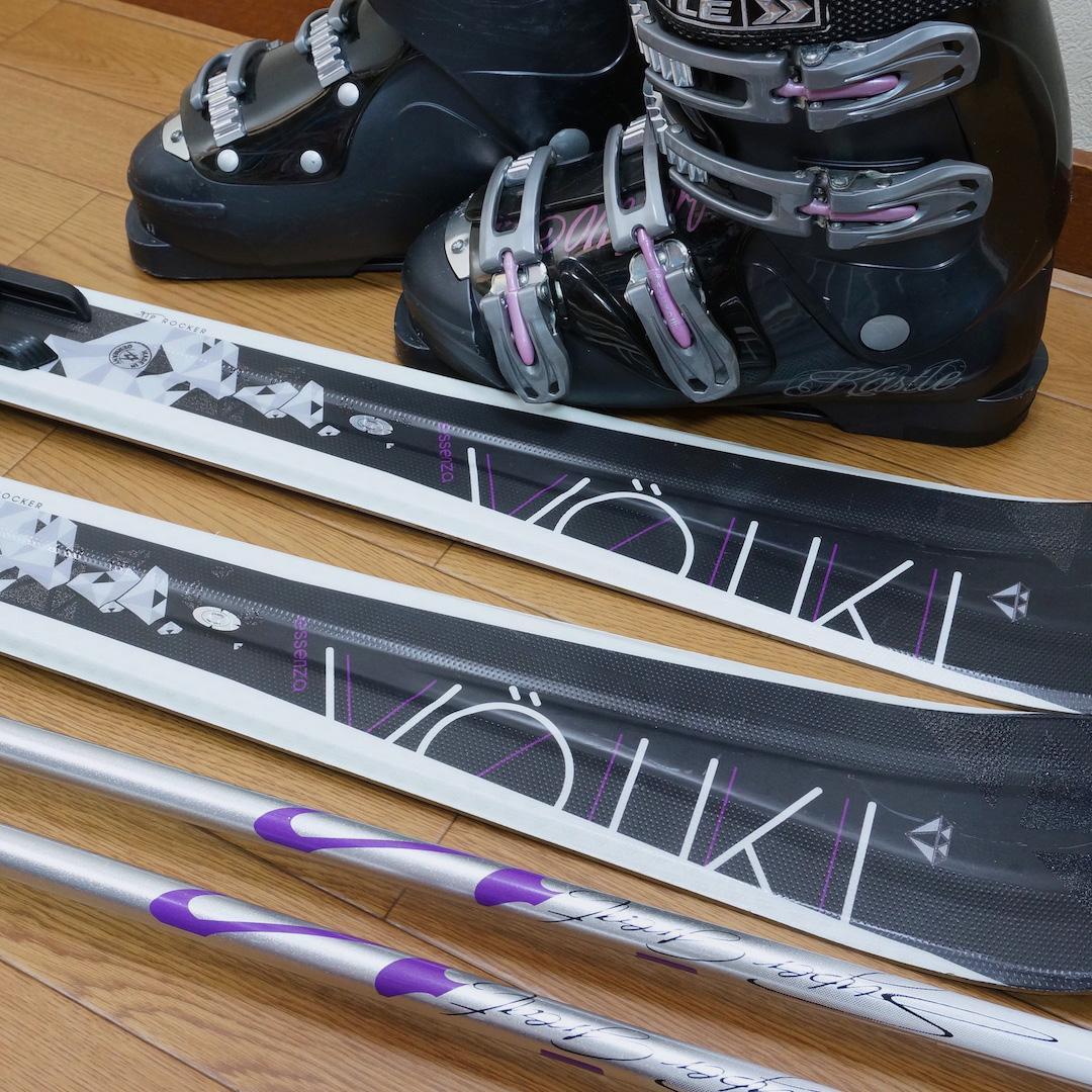 メンテ済 141cm 靴25～25.5cm VOLKL レディースセット(140