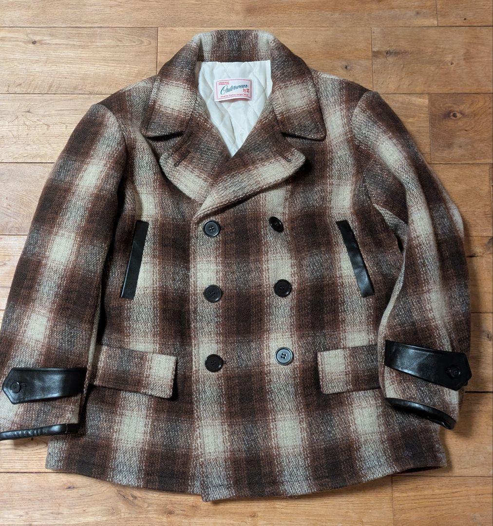 新品未使用 SUBCULTURE OMBRECHECK ピーコートブラウン 2