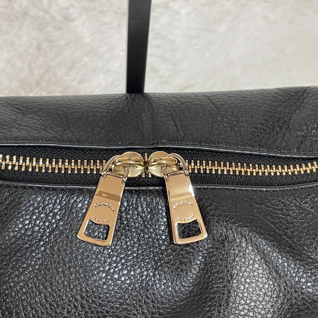 極美品☆コーチ 2way ワンショルダーバッグ F36628 ブラック レザー