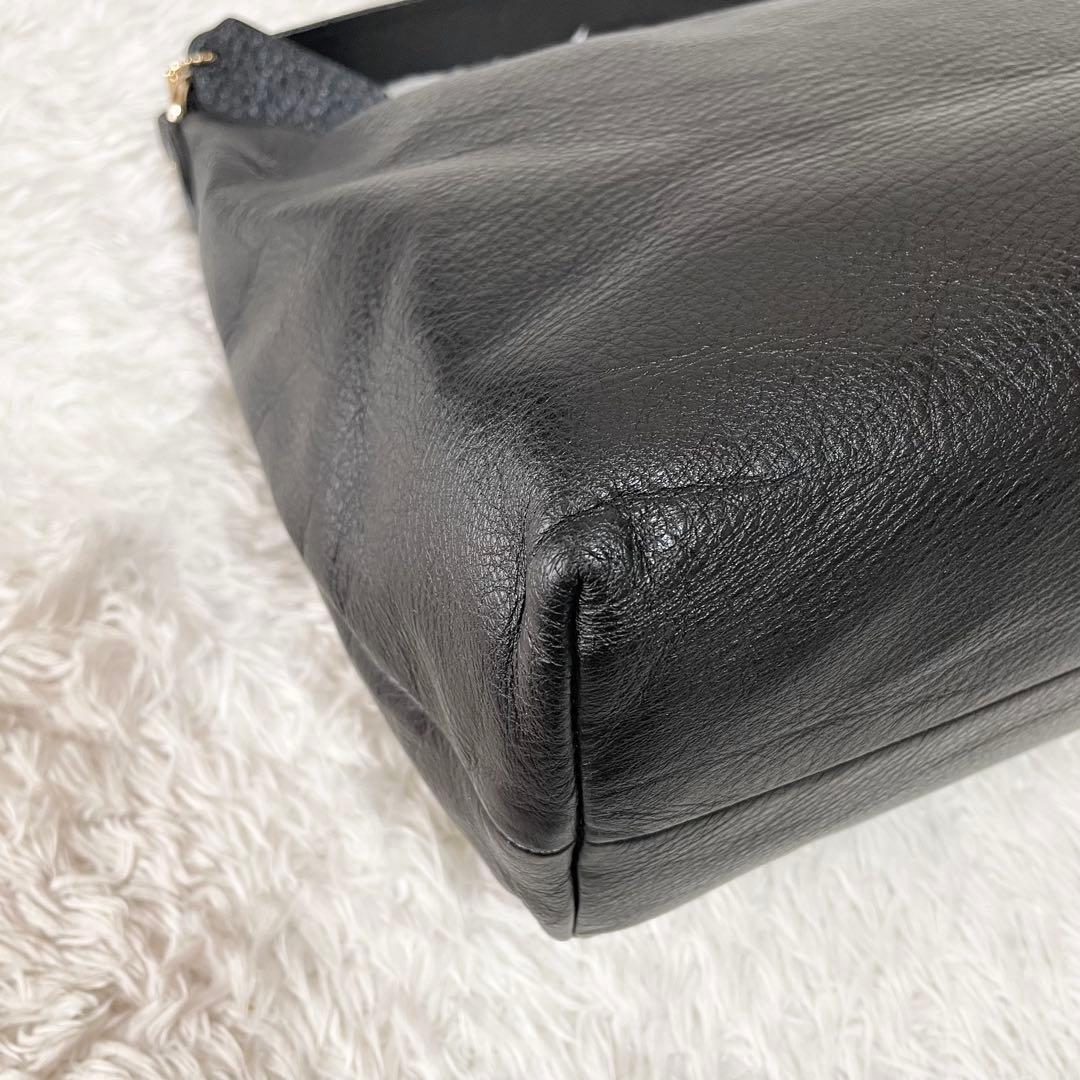 極美品☆コーチ 2way ワンショルダーバッグ F36628 ブラック レザー