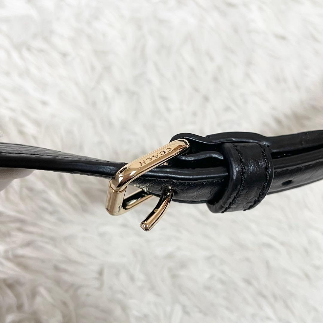 極美品☆コーチ 2way ワンショルダーバッグ F36628 ブラック レザー