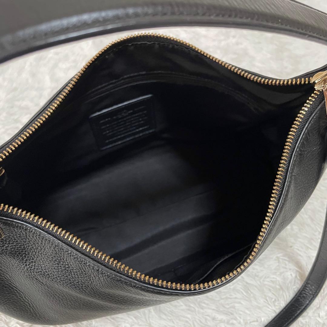 極美品☆コーチ 2way ワンショルダーバッグ F36628 ブラック レザー