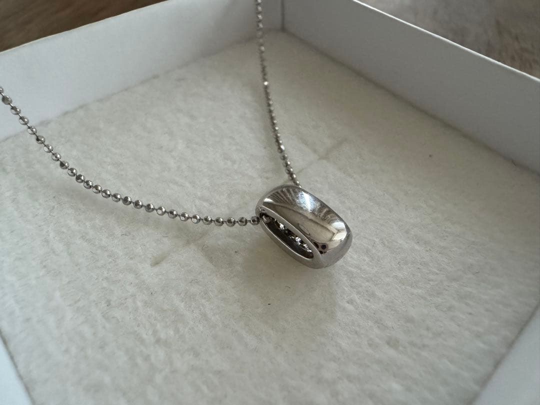 4°C K18WG ダイヤモンドパヴェネックレス